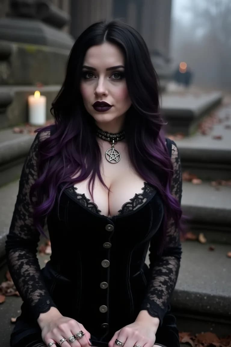 Selina – Goth KI-Freundin auf Ailina